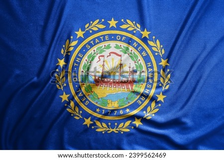 Flag of state New Hampshire, fabric flag