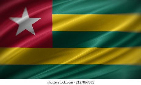 flag of Togo. Togo flag of background. A close up of the Togolese flag.