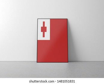 Flag Of Tonga In Photo Frame.