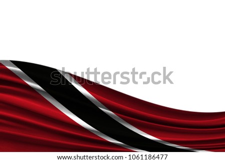 flag of Trinidad and Tobago isolated on white background with place for your text.