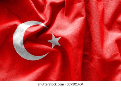 Similar Images, Stock Photos & Vectors of Turkish flag texture crumpled ...