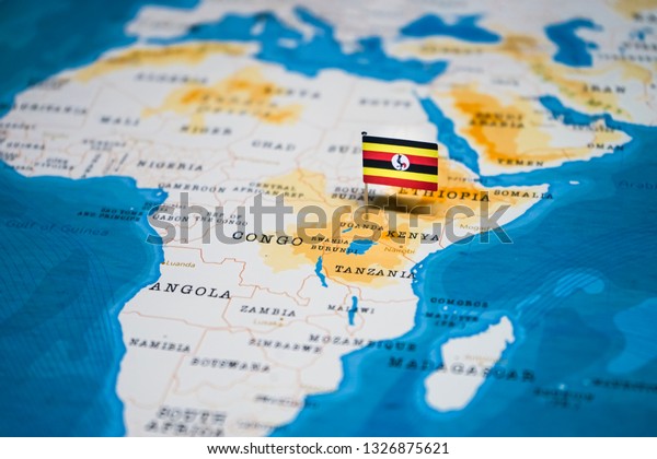 Flag Uganda World Map Stock Photo Edit Now 1326875621