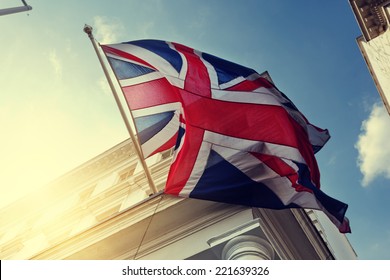 Flag Of UK On Government Building