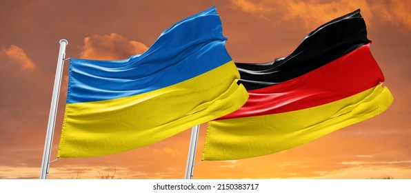 Flag Ukraine German Flag Stock Photo 2150383717 | Shutterstock