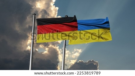flag ukraine and germany leopards for ukraine