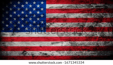 Flag of USA grunge background