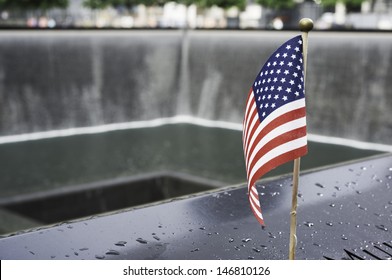 Flag At World Trade Center Memorial