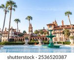 Flagler Collage in St. Augustine with a fountain in the foreground