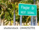 Flagler drive street sign West Palm Beach FL