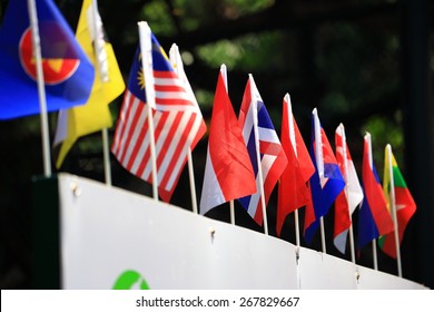 Flags Of ASEAN Economic Community