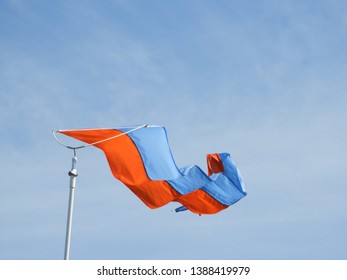 Flags Blowing In The Wind In Eureka CA