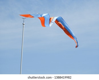 Flags Blowing In The Wind In Eureka CA