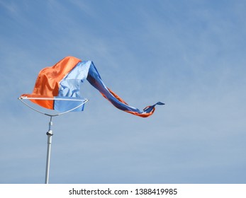 Flags Blowing In The Wind In Eureka CA