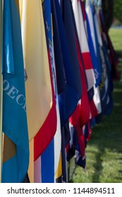 Flags At The Buffalo Soldier Monument