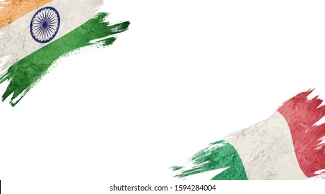 Flags India On White Background Stock Photo (Edit Now) 1594535200