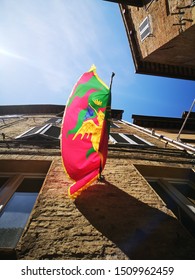 Flags Of Teams On Houses During The Il Palio Holiday In Siena