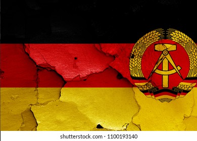 Flags Of West Germany And East Germany