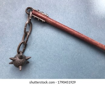 Flail Equipped With A Thorn Ball (medieval Weapon)