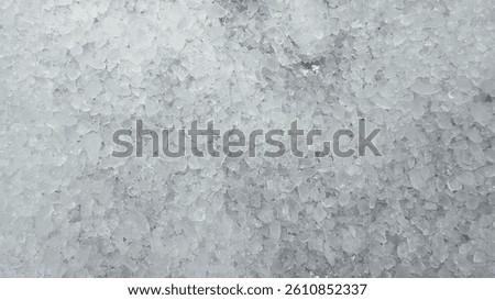 Flake ice texture, top view, dry ice