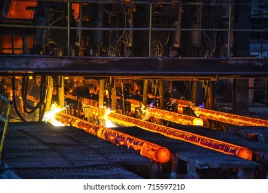 Flame cutting hot ingot	 - Powered by Shutterstock