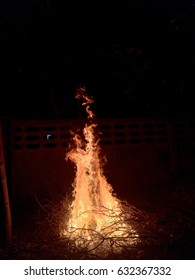 Flame at dark-night