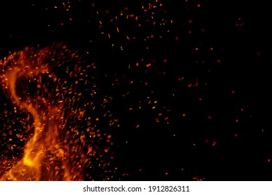 flame of fire with games on a black background - Shutterstock ID 1912826311
