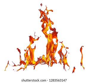 Flame Fire Isolated On White Background Stock Photo (Edit Now) 1207501201