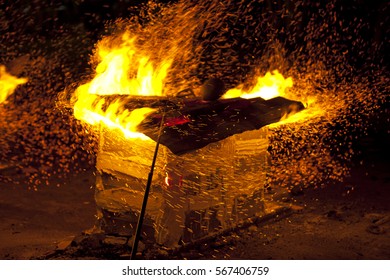  flame in furnace - Shutterstock ID 567406759