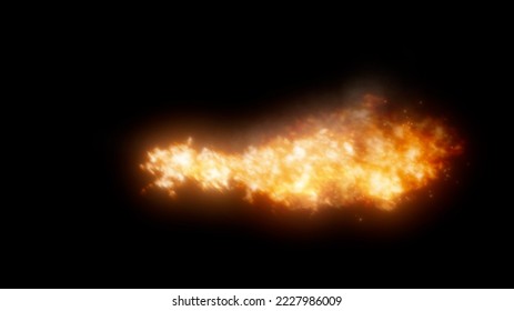 Flame spray on black background - Shutterstock ID 2227986009