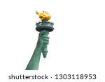 Flame of statue of liberty isolated