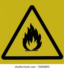 Flameable warning sign