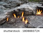 Flames of Mount Chimaera from the underground, Cirali, Turkey