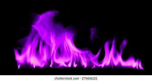 Fire Flames Purple On Black Background Stock Photo (Edit Now) 225193885