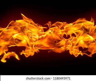 Flaming Hot Fire Banner Background