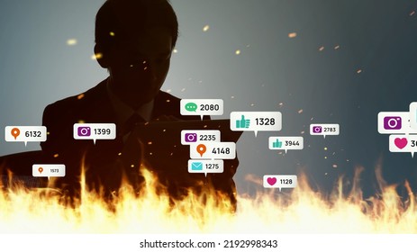 Flaming on social media concept. Viral marketing. - Powered by Shutterstock