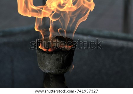 flaming torch