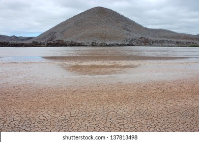 The Flamingo Lake On Floreana Island,Galapagos.