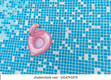 Flamingo Rubber Drink Holder In Swimming Pool