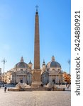 Flaminio obelisk on Piazza del Popolo square, Rome, Italy