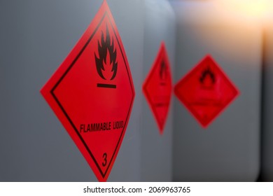 Flammable chemical tanks used in industry and laboratories