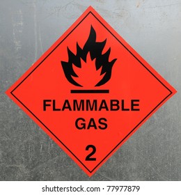 Flammable Gas Hazard Warning Sign