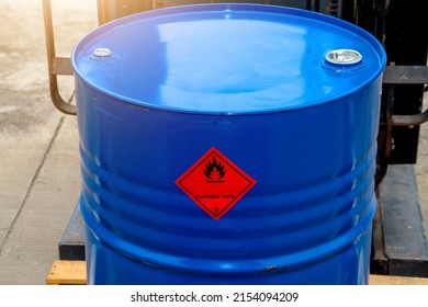 Flammable Liquid Symbol On The Chemical Tank