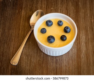 Flan Blue Berry Made Ramekin Stock Photo 586799873 | Shutterstock