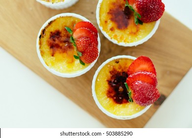 Flan Cake With Strawberry