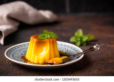 Flan Or Creme Caramel, Traditional Spanish Dessert