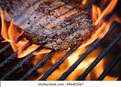 Flank Steak On Grill