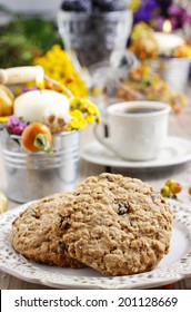 Flapjack Cookies With Raisins