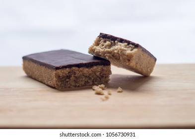 Flapjacks On Wooden Board