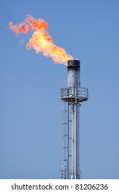 Flaring of natural gas in the oil industry