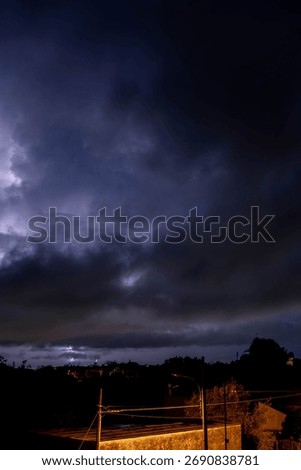 flash during a massive thunderstorm